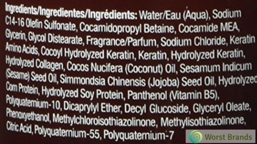 Hask Shampoo ingredients